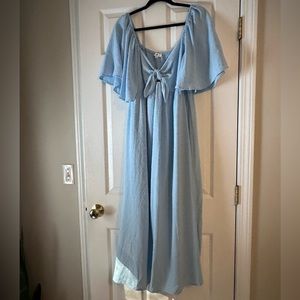 Pink Blush Blue Dress